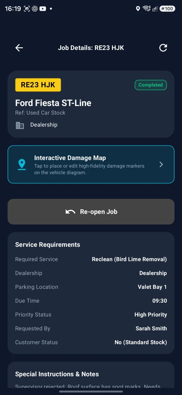 Completion status